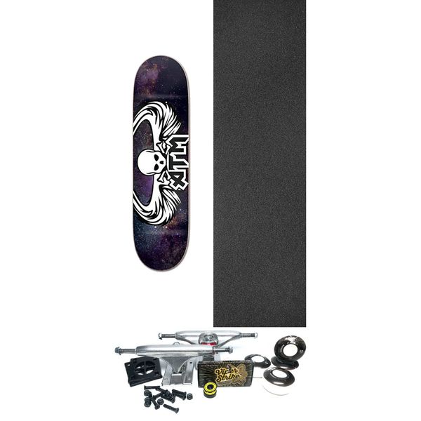 ATM Skateboards Galaxy Wings Skateboard Deck - 8.5" x 32.25" - Complete Skateboard Bundle